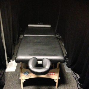 Massage backstage for Team Bassic Black